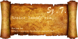 Szeicz Teodózia névjegykártya